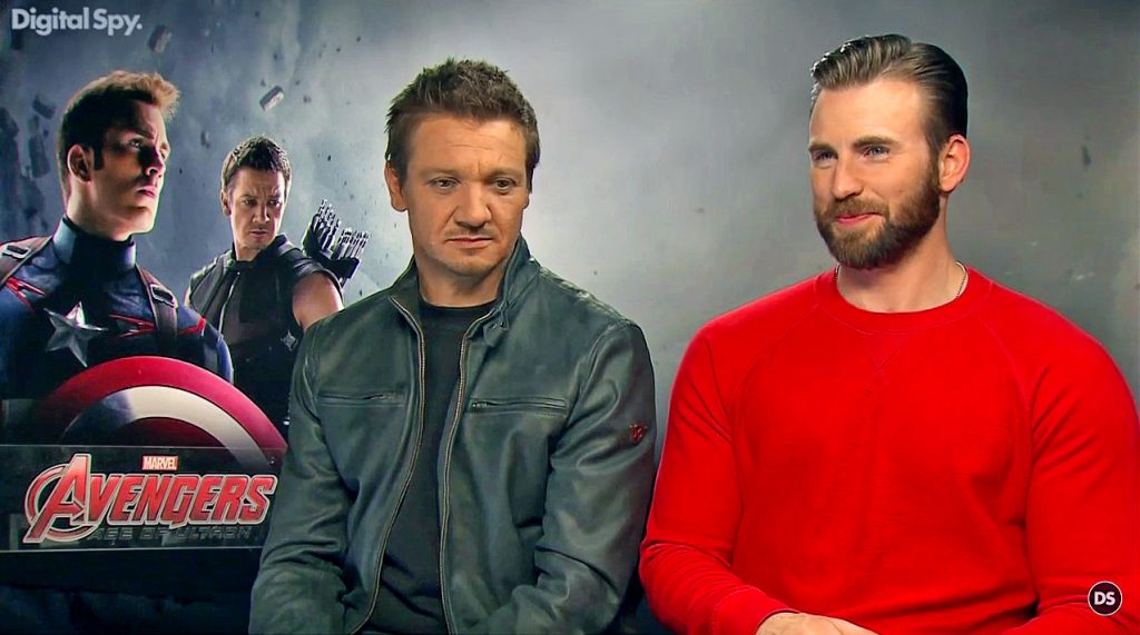 Chris Evans and Jeremy Renner place feet firmly in mouths